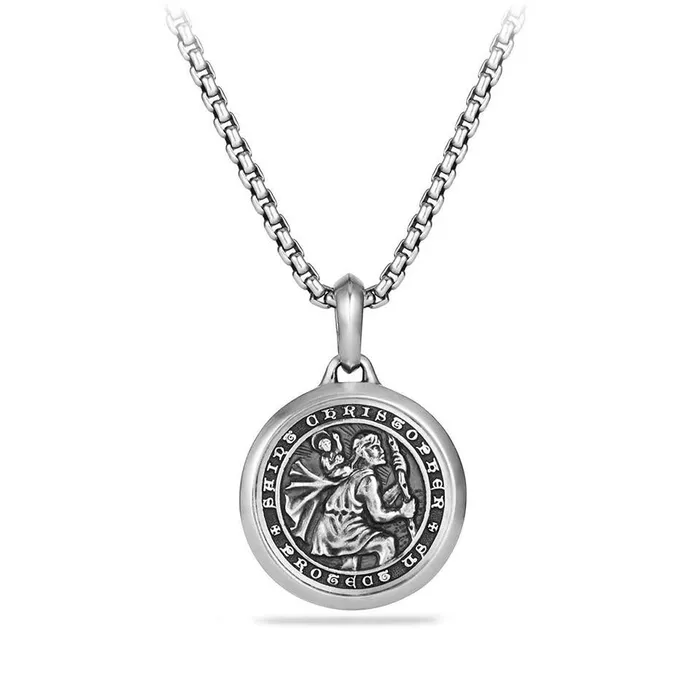 Rings DAVID YURMAN INC David Yurman St Christopher Amulet in Sterling Silver 345mm