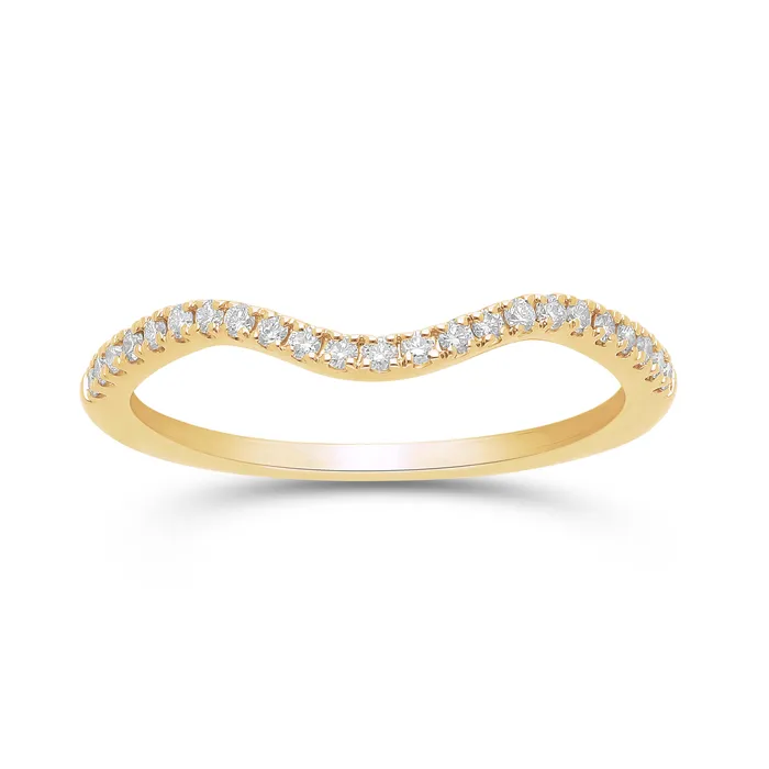 Rings DIAMONDS FOREVER 14K White Gold 016ctw Contoured Diamond Band
