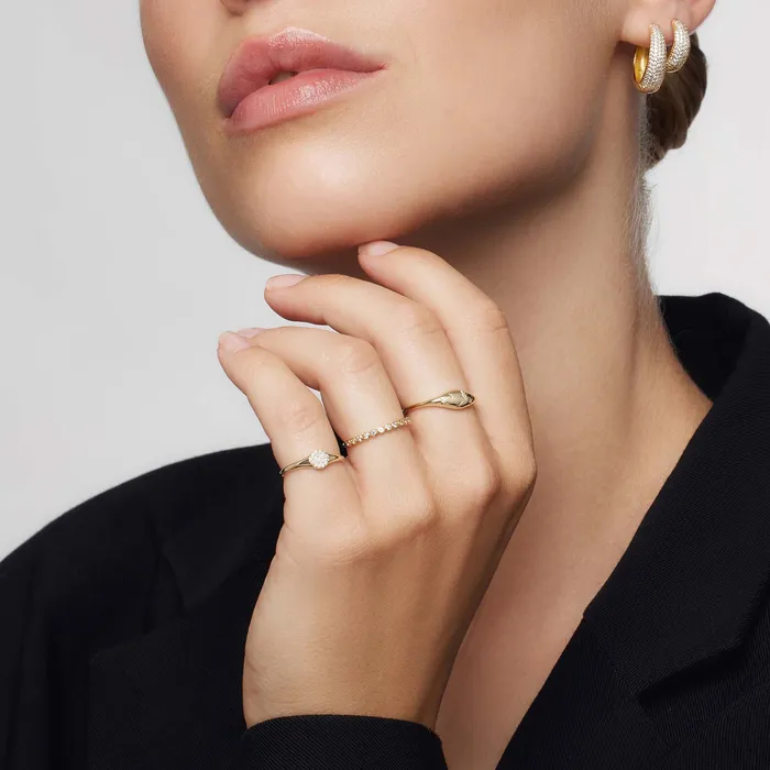 Rings Eline Rosina Diamond Dome Ring