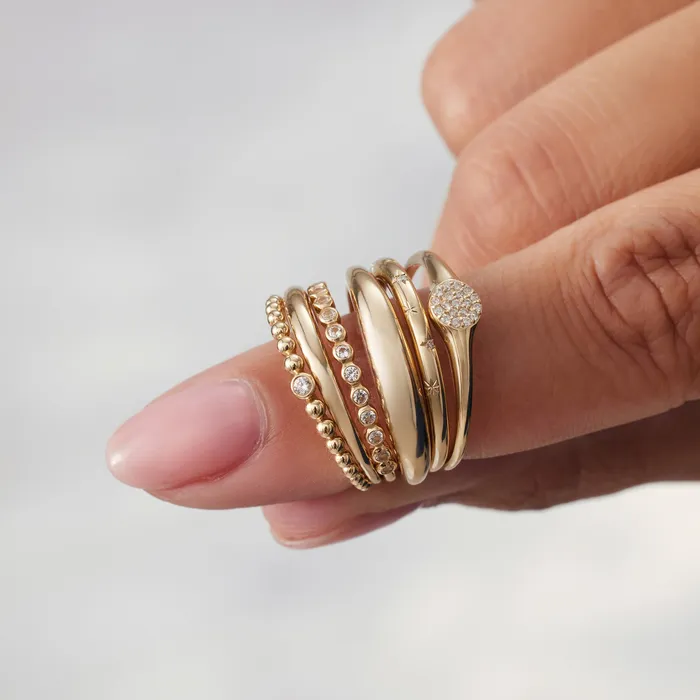 Rings Eline Rosina Midi Dome Ring Rings Eline Rosina Midi Dome Ring