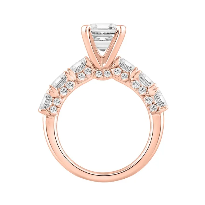 Rings Ethos 14K ROSE GOLD 4 12CT ROUNDEMERALD DIAMOND LADIES RING CENTER STONE EMERALD DIAMOND 3CT Rings Ethos 14K ROSE GOLD 4 12CT ROUNDEMERALD DIAMOND LADIES RING CENTER STONE EMERALD DIAMOND 3CT