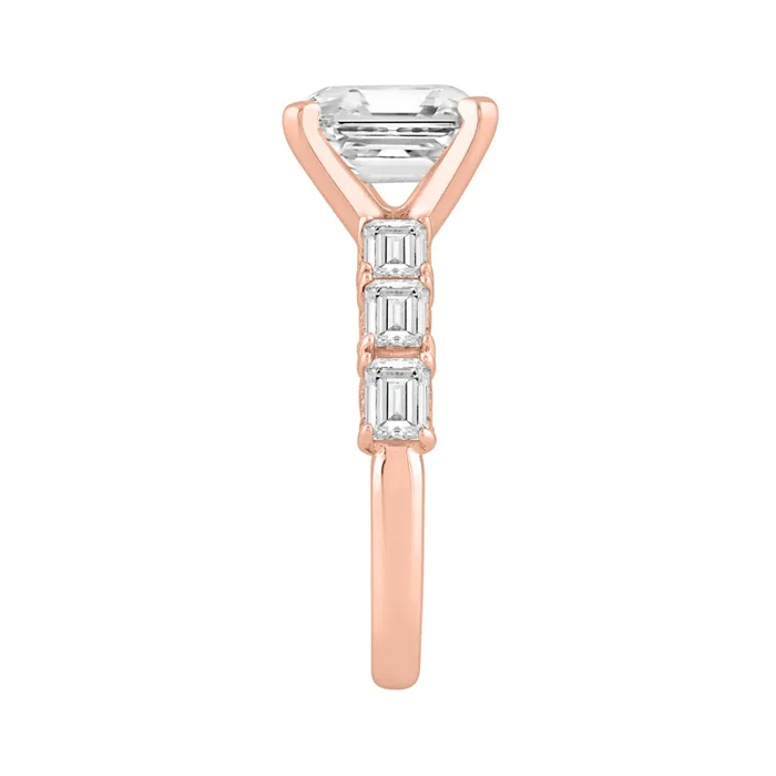 Rings Ethos 14K ROSE GOLD 4 12CT ROUNDEMERALD DIAMOND LADIES RING CENTER STONE EMERALD DIAMOND 3CT Rings Ethos 14K ROSE GOLD 4 12CT ROUNDEMERALD DIAMOND LADIES RING CENTER STONE EMERALD DIAMOND 3CT