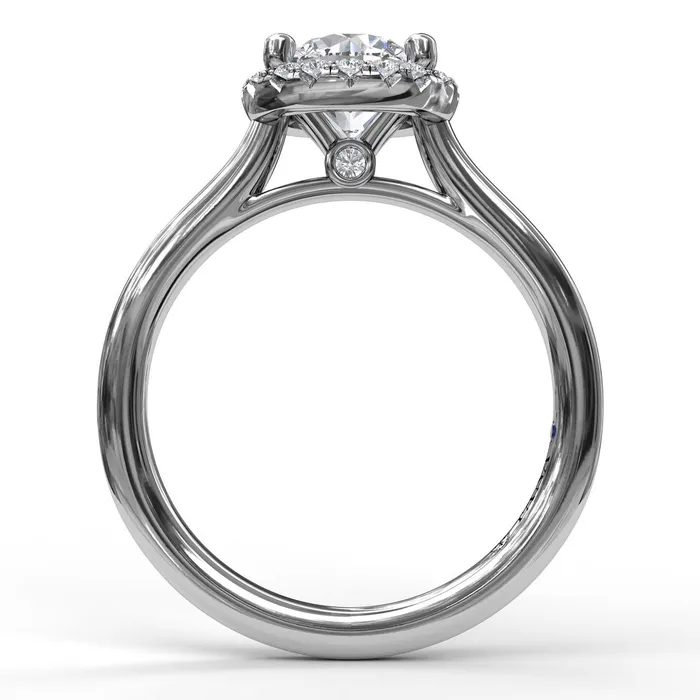 Rings FANA Fana 14K White Gold 15ctw Round Halo Style Diamond SemiMount Engagement Ring Rings FANA Fana 14K White Gold 15ctw Round Halo Style Diamond SemiMount Engagement Ring