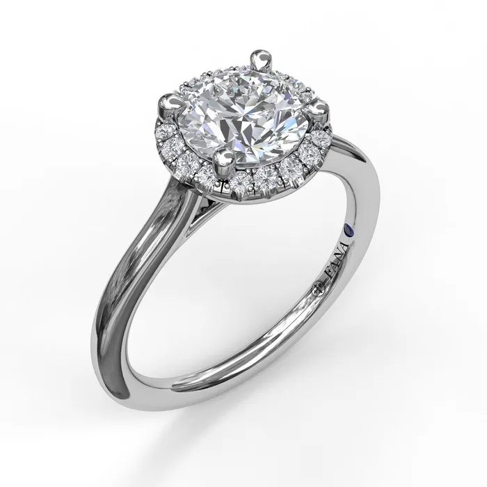 Rings FANA Fana 14K White Gold 15ctw Round Halo Style Diamond SemiMount Engagement Ring Rings FANA Fana 14K White Gold 15ctw Round Halo Style Diamond SemiMount Engagement Ring