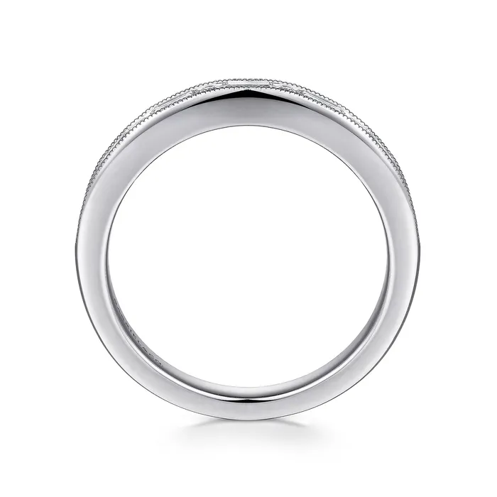 Rings GABRIEL CO Gabriel 14K White Gold 038ctw Diamond Wedding Band Rings GABRIEL CO Gabriel 14K White Gold 038ctw Diamond Wedding Band