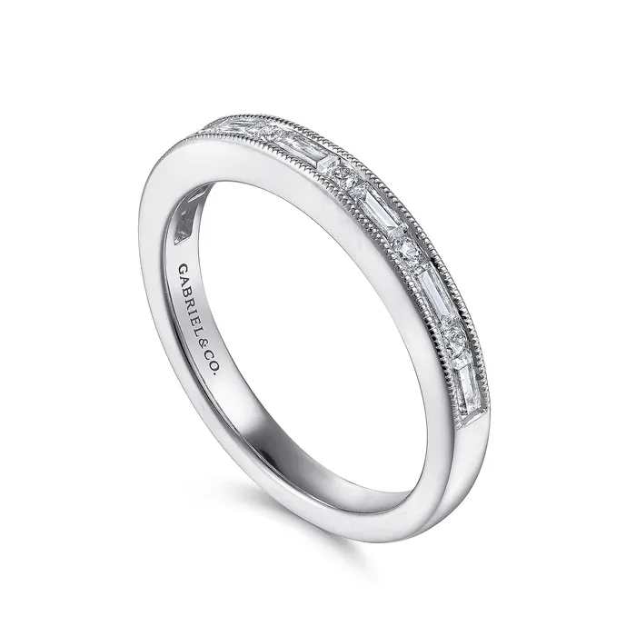 Rings GABRIEL CO Gabriel 14K White Gold 038ctw Diamond Wedding Band Rings GABRIEL CO Gabriel 14K White Gold 038ctw Diamond Wedding Band