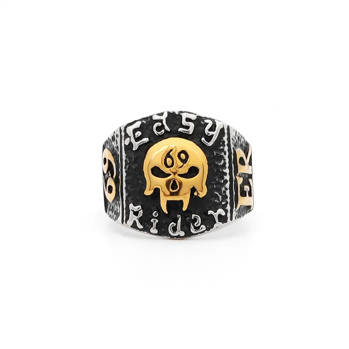 Rings Glitters Stainless Steel Skull Ring