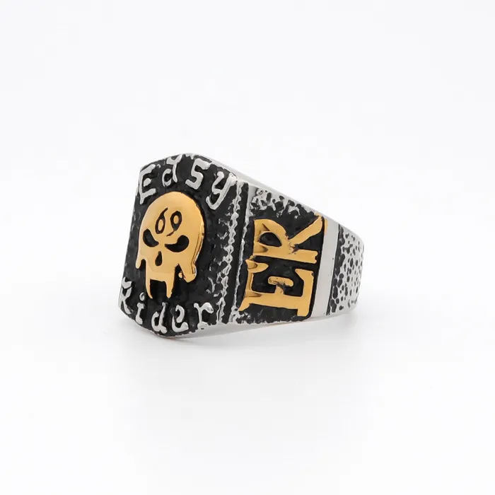 Rings Glitters Stainless Steel Skull Ring