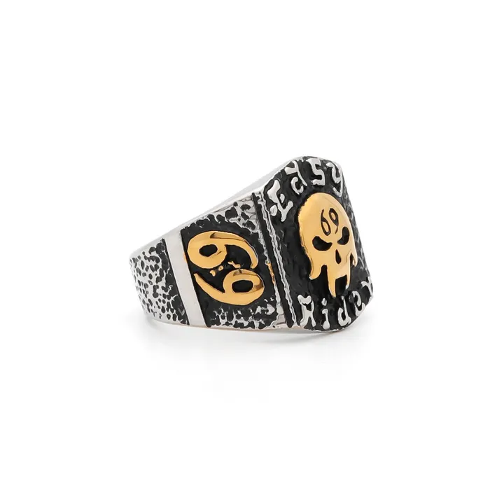 Rings Glitters Stainless Steel Skull Ring