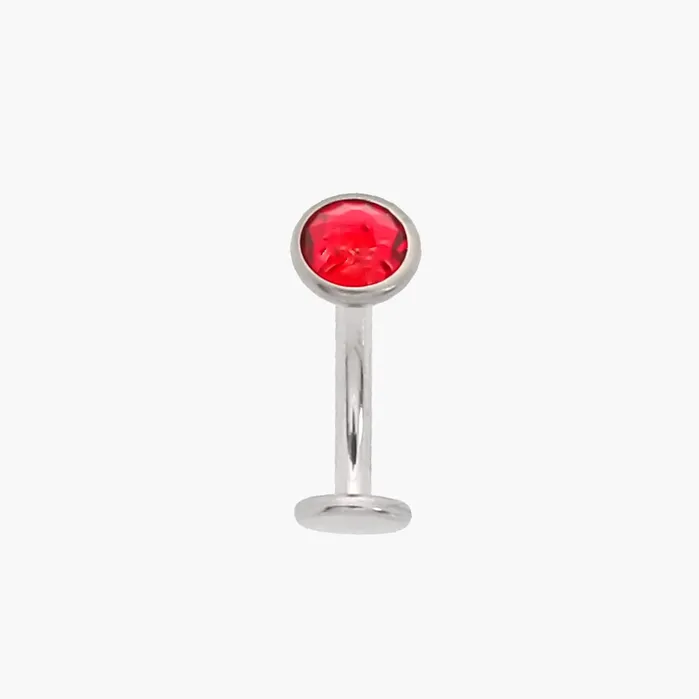 Rings Glitters Titanium Floating Belly Navel Ring Red