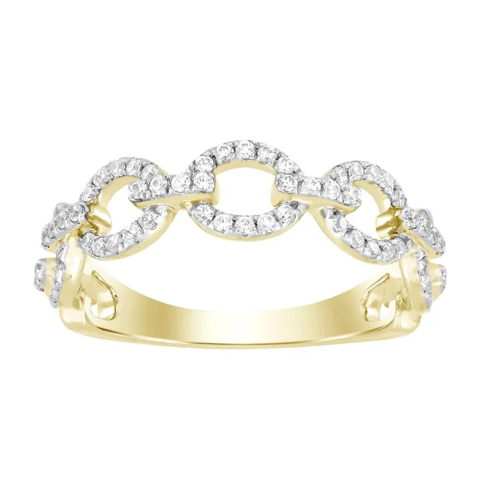 Rings LADIES BAND 033CT ROUND DIAMOND 14K YELLOW GOLD AV