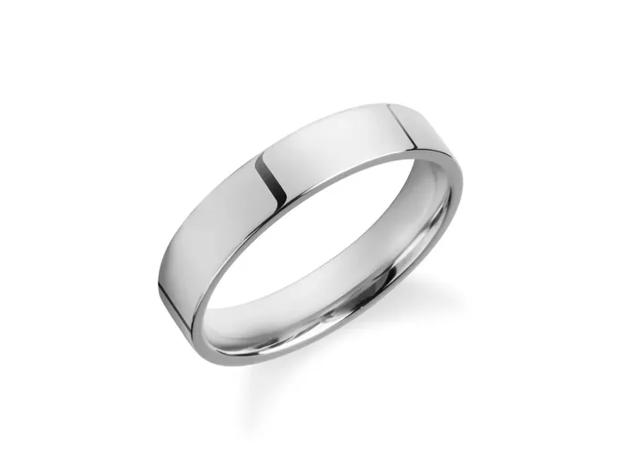 Rings MALO BANDS Malo 14K White Gold 4mm Flat Wedding Band