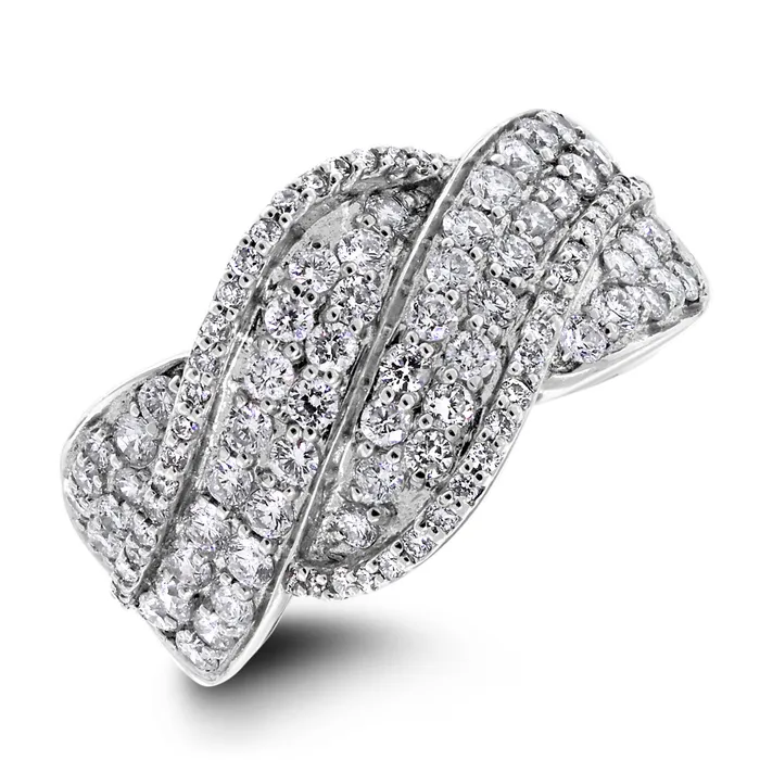 Rings Meera Diamond Band 140 ct Diamonds in White Gold Beauvince