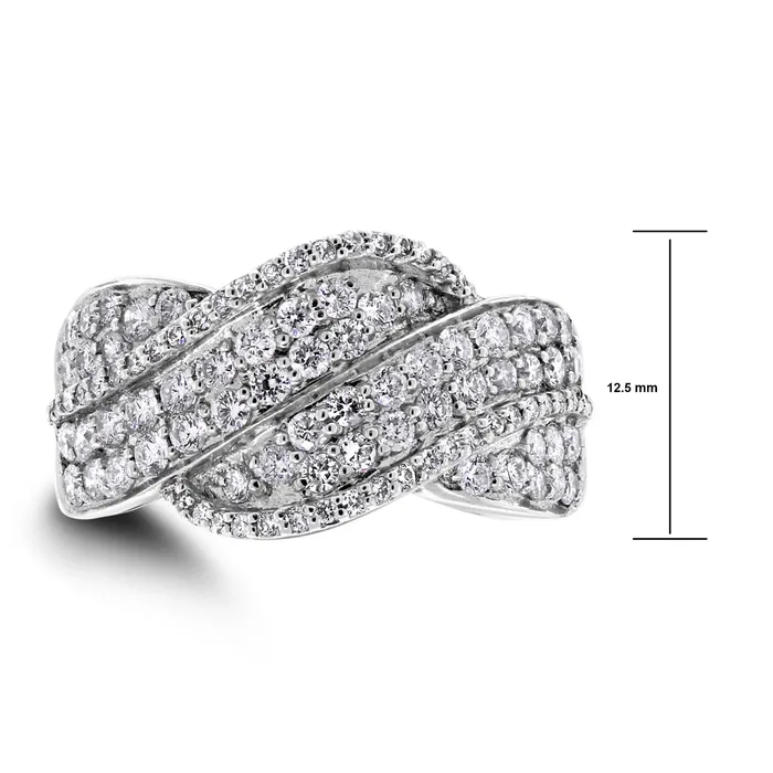Rings Meera Diamond Band 140 ct Diamonds in White Gold Beauvince