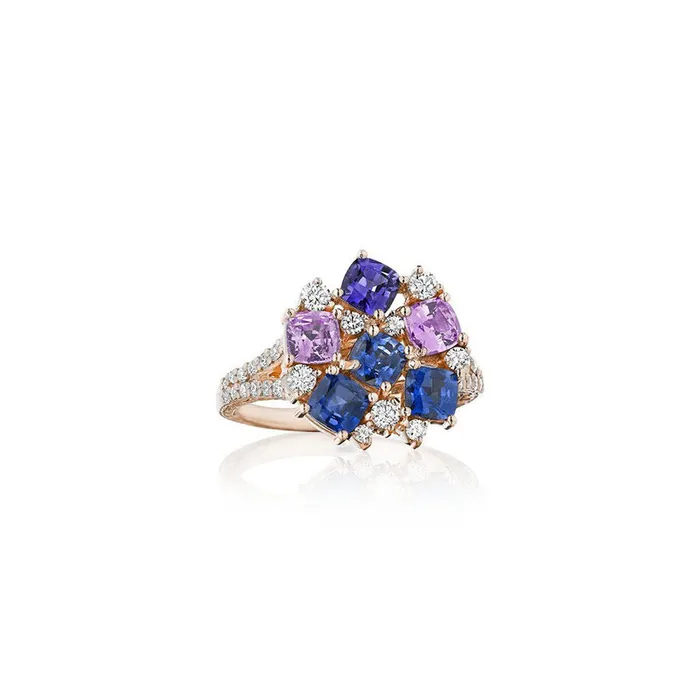 Rings PENNY PREVILLE Rainbow Sapphire Cocktail Ring