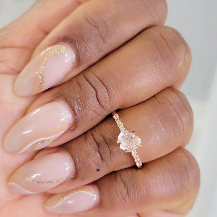 Rings Uniquelan Jewelry Raw Herkimer Diamond Ring Rings Uniquelan Jewelry Raw Herkimer Diamond Ring