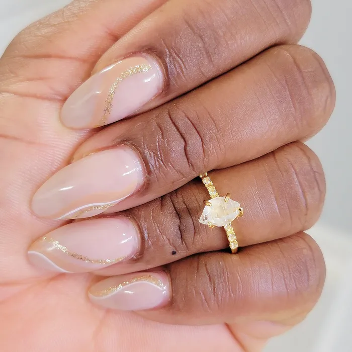 Rings Uniquelan Jewelry Raw Herkimer Diamond Ring Rings Uniquelan Jewelry Raw Herkimer Diamond Ring