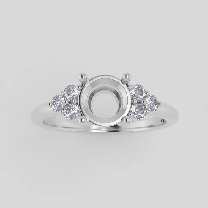Rings VENVS The Calisto 14k White Size 7 Stone MOS66 Cinque Ring Box Custom Engraving 0 Rings VENVS The Calisto 14k White Size 7 Stone MOS66 Cinque Ring Box Custom Engraving 0