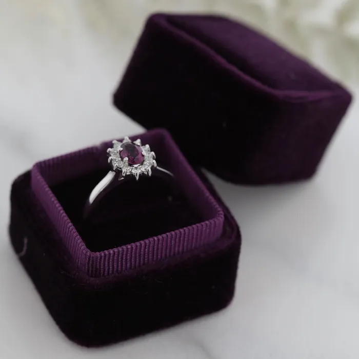 Rings VENVS The Estelle 14k White Size 45 Stone MN10 Purple Ring Box Custom Engraving 0 Rings VENVS The Estelle 14k White Size 45 Stone MN10 Purple Ring Box Custom Engraving 0