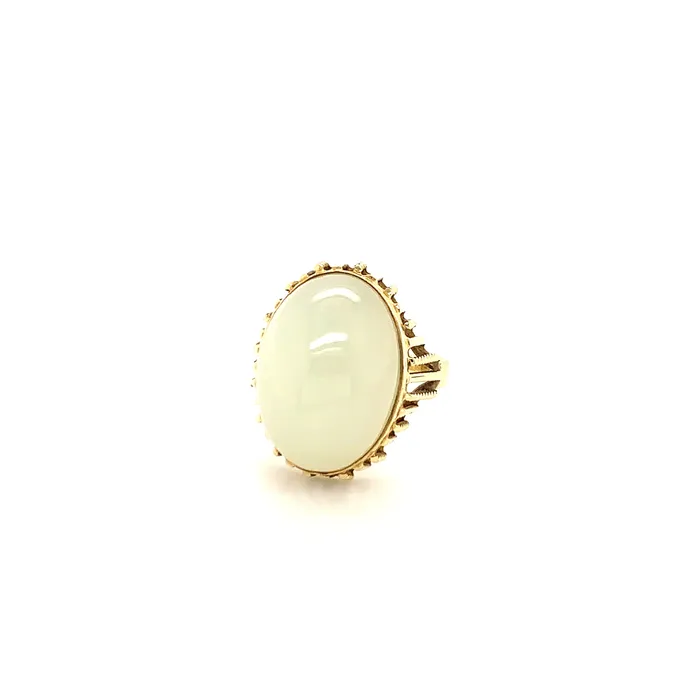 Rings Vintage Magnality Vintage Yin Yang Solid 14K Yellow Gold Serpentine Ring Size 75