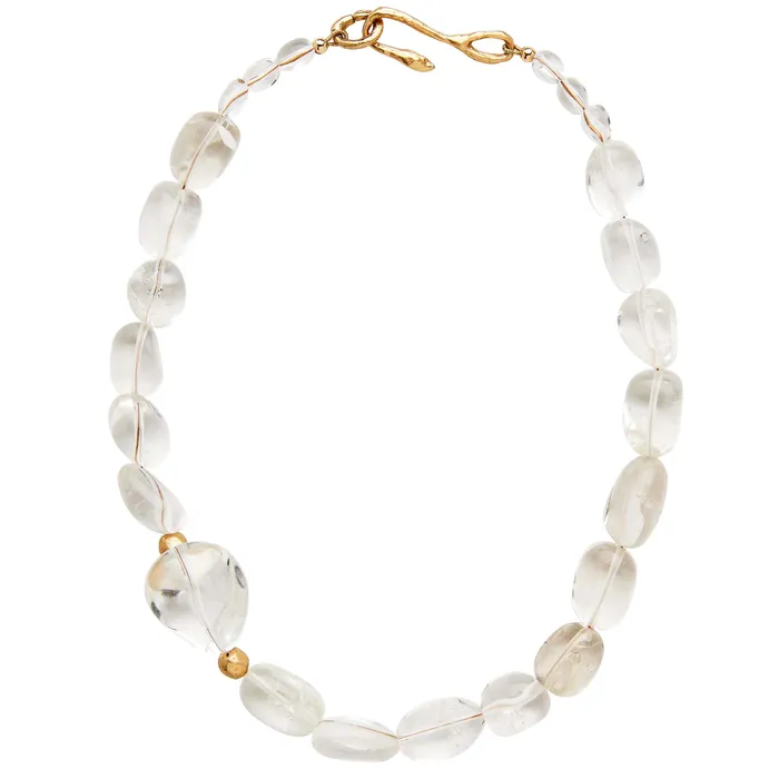 ROCK CRYSTAL BRONZE NECKLACE Julie Cohn Design Necklaces