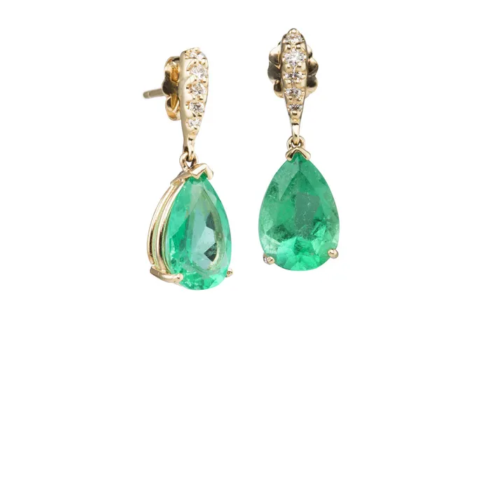 SB Custom Emerald drop Earrings Earrings