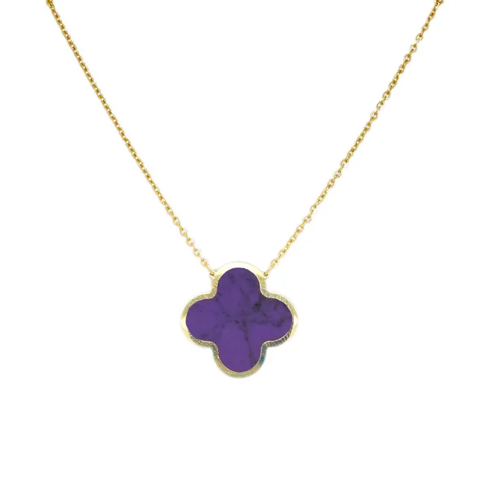 SABRINA DESIGNS CO Necklaces 14K Yellow Gold Clover Style Amethyst Necklace