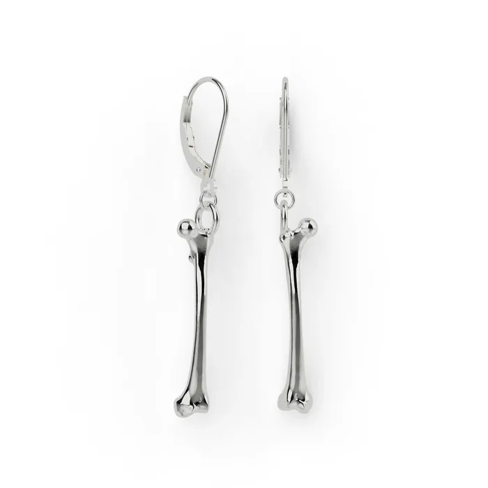 sciencejewelry1824 Earrings femur earrings silver