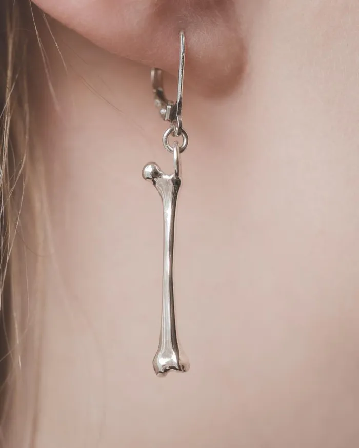 sciencejewelry1824 Earrings femur earrings silver