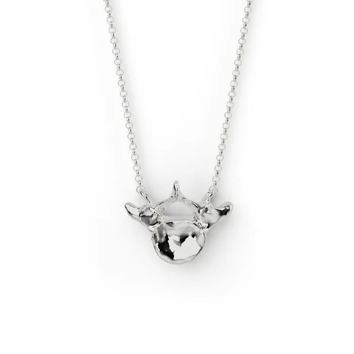sciencejewelry1824 Necklaces lumbar vertebra necklace silver