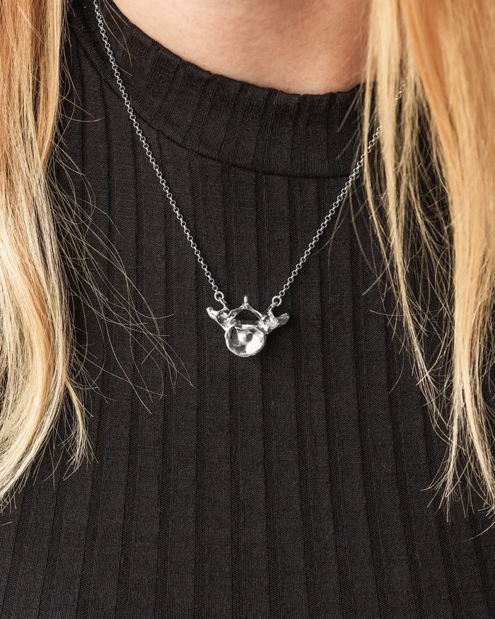 sciencejewelry1824 Necklaces lumbar vertebra necklace silver