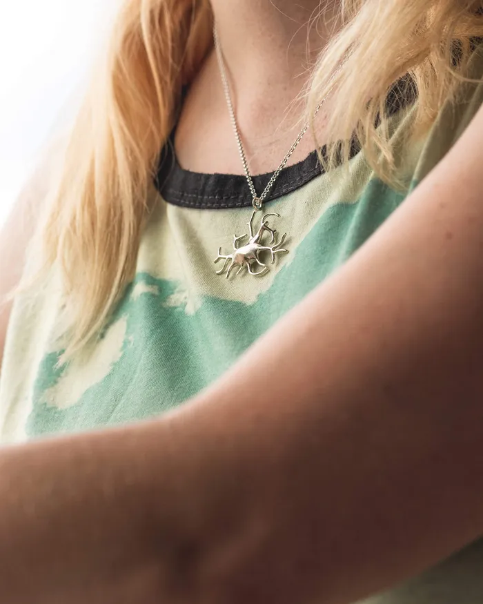 sciencejewelry1824 Necklaces melanocyte necklace silver