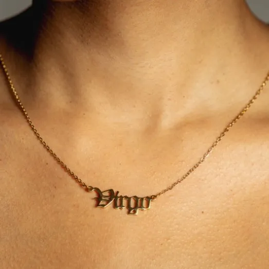 Seola Jewelry Necklaces Gold Zodiac Necklace