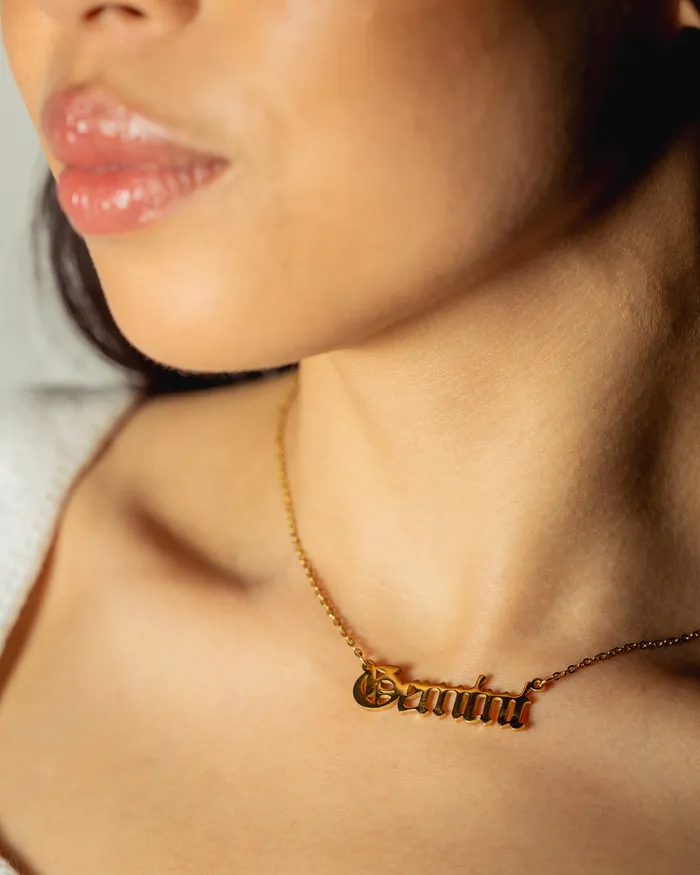 Seola Jewelry Necklaces Gold Zodiac Necklace