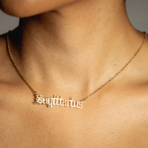 Seola Jewelry Necklaces Gold Zodiac Necklace