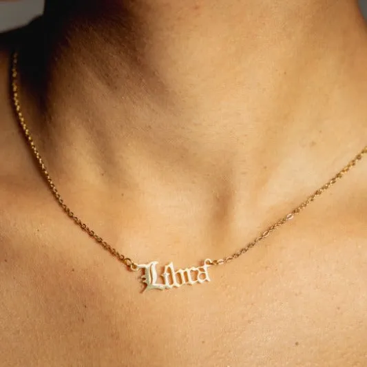 Seola Jewelry Necklaces Gold Zodiac Necklace