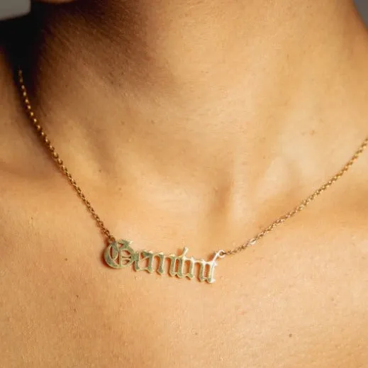 Seola Jewelry Necklaces Gold Zodiac Necklace