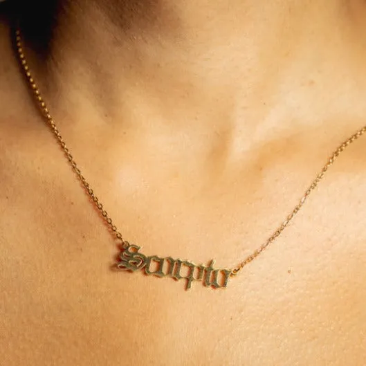 Seola Jewelry Necklaces Gold Zodiac Necklace