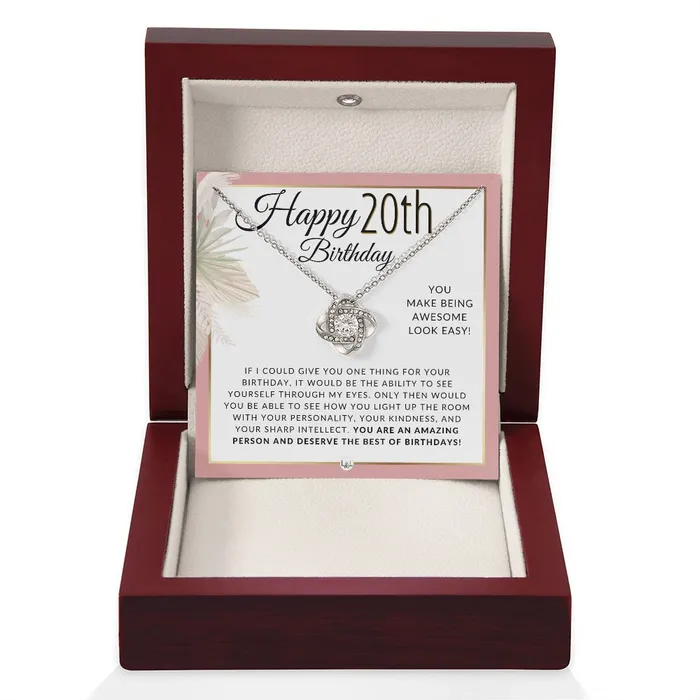 ShineOn Fulfillment 20th Birthday Gift For Her Necklace For 20 Year Old Beautiful Womans Birthday Pendant Jewelry Necklaces