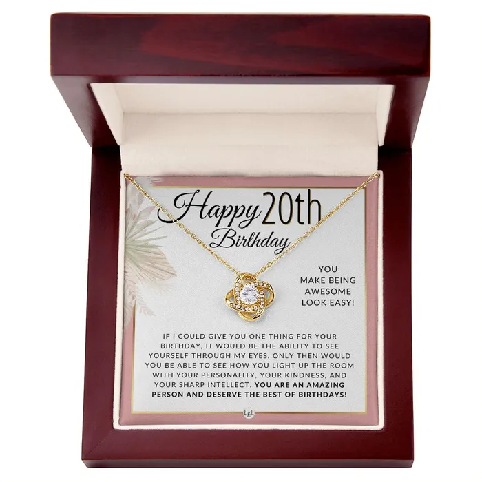 ShineOn Fulfillment 20th Birthday Gift For Her Necklace For 20 Year Old Beautiful Womans Birthday Pendant Jewelry Necklaces