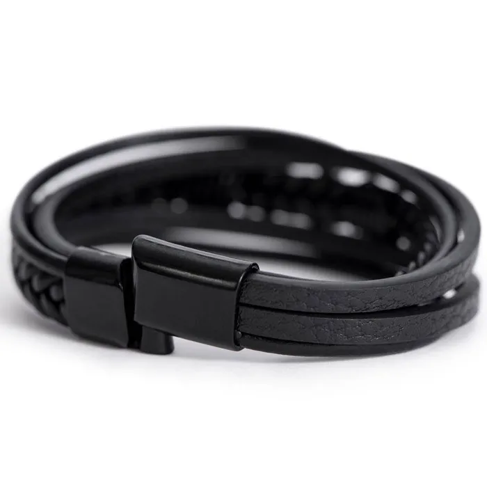ShineOn Fulfillment Bracelets Gift For Grandson From Grandma Never Forget Your Way Home Mens Braided Leather Bracelet with Cross Christmas Gift or A Birthday Present For Him