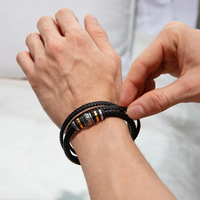 ShineOn Fulfillment Bracelets Worlds Best Dad From Son Mens Leather Bracelet For Dad Great For Christmas Fathers Day or His Birthday
