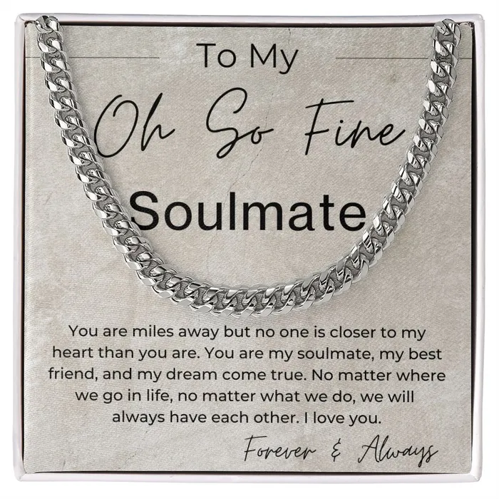 ShineOn Fulfillment Miles Apart Gift for Long Distance Soulmate Long Distance Relationship Gift Linked Chain Necklace Necklaces
