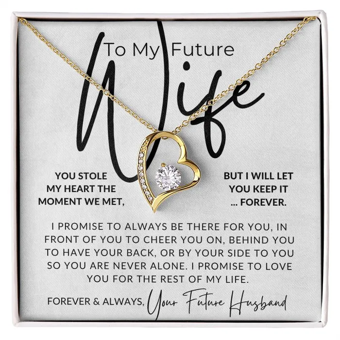 ShineOn Fulfillment My Future Wife You Stole My Heart Gift For My Future Wife My Fiance Bride Gift from Groom on Wedding Day Romantic Christmas Gifts For Her Valentines Day Birthday Present Necklaces ShineOn Fulfillment My Future Wife You Stole My Heart Gift For My Future Wife My Fiance Bride Gift from Groom on Wedding Day Romantic Christmas Gifts For Her Valentines Day Birthday Present Necklaces