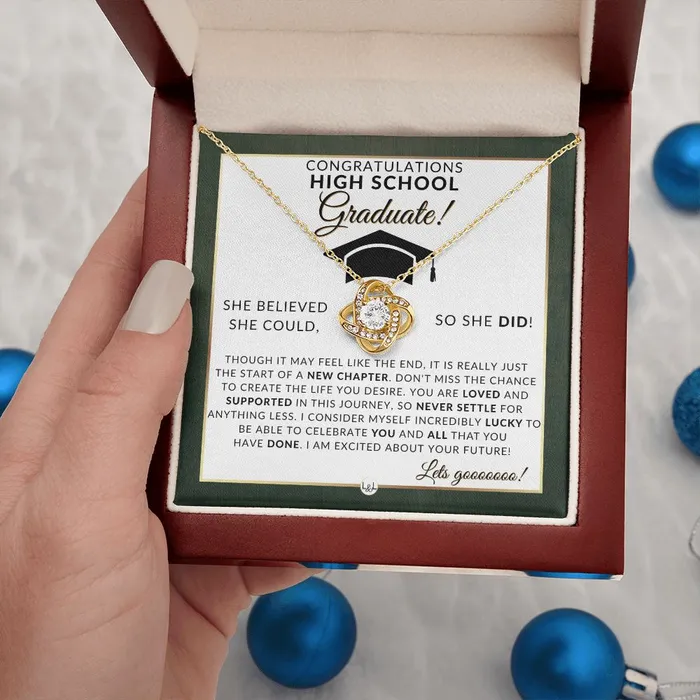 ShineOn Fulfillment Necklaces 2024 High School Grad Gifts For Her Meaningful Milestone Necklace 2024 HS Graduation Gift Idea For A Graduating Girl