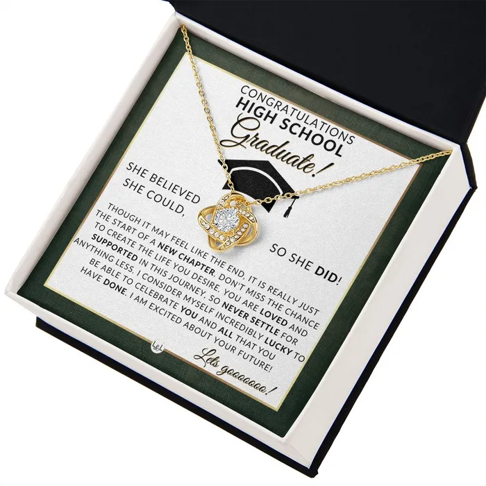ShineOn Fulfillment Necklaces 2024 High School Grad Gifts For Her Meaningful Milestone Necklace 2024 HS Graduation Gift Idea For A Graduating Girl