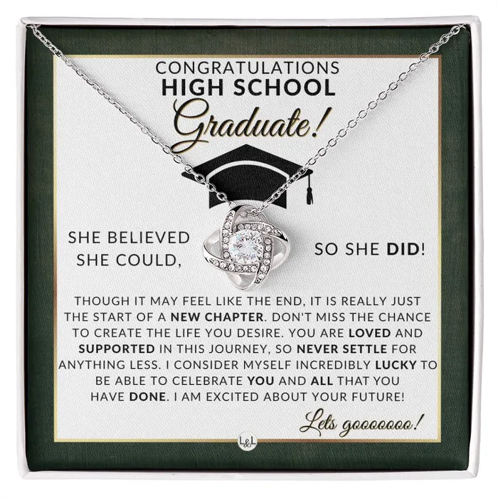 ShineOn Fulfillment Necklaces 2024 High School Grad Gifts For Her Meaningful Milestone Necklace 2024 HS Graduation Gift Idea For A Graduating Girl