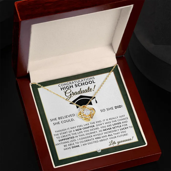 ShineOn Fulfillment Necklaces 2024 High School Grad Gifts For Her Meaningful Milestone Necklace 2024 HS Graduation Gift Idea For A Graduating Girl
