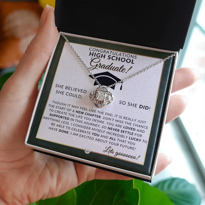 ShineOn Fulfillment Necklaces 2024 High School Grad Gifts For Her Meaningful Milestone Necklace 2024 HS Graduation Gift Idea For A Graduating Girl