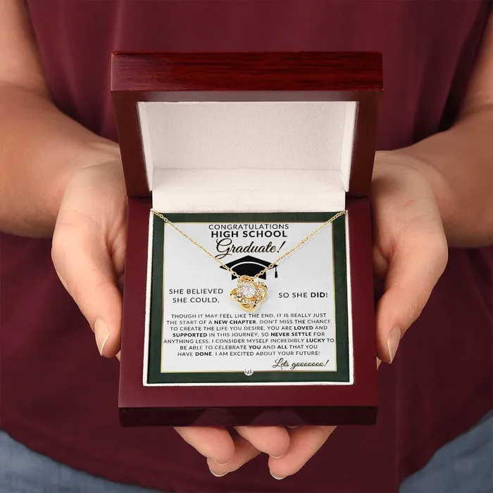 ShineOn Fulfillment Necklaces 2024 High School Grad Gifts For Her Meaningful Milestone Necklace 2024 HS Graduation Gift Idea For A Graduating Girl